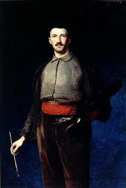 Ludwik de Laveaux Self-portrait with a palette. Sweden oil painting art